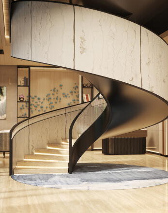an_exquisite_uncompromising_balance_of_design_thinking_curation_community_and_amenities_on_an_unprecedented_scale_spiral_stair